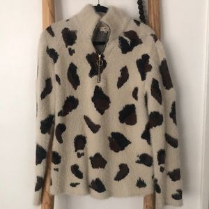 Leopard Half Zip Sweater